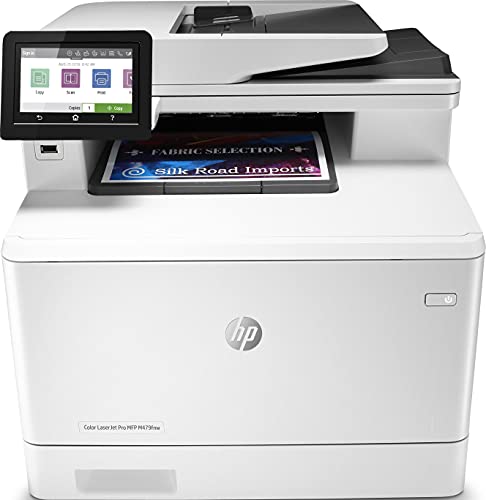 HP Color LaserJet Pro M479fnw W1A78A, Impresora Láser Color Multifunción, Imprime, Escanea, Copia y Fax, Wi-Fi, Ethernet, USB 2.0 de alta velocidad, 1 Host USB, HP Smart App, Pantalla Táctil, Blanca