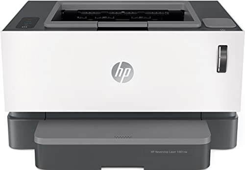 HP Neverstop Laser 1001nw 5HG80A, Impresora A4 Monofunción Monocromo Con Depósito de Tóner, Wi-Fi, Fast Ethernet, USB 2.0 de alta velocidad, HP Smart App, Panel de Control LED, Blanca
